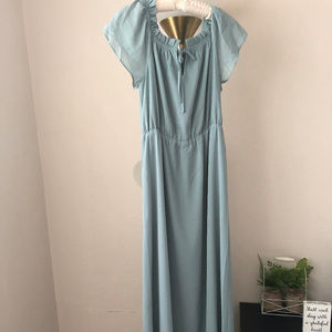 H&M long light blue dress